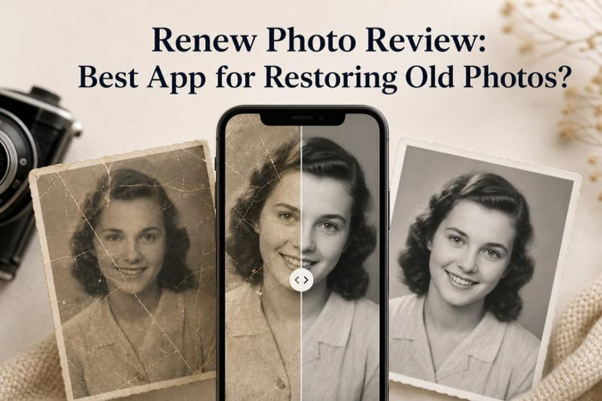 renew photo app review cover old photo restoration