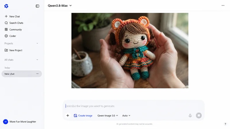 review the image generated from the written prompt