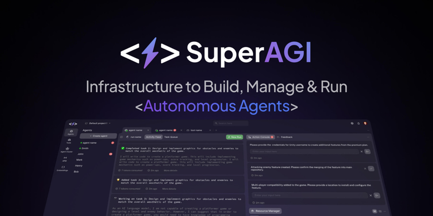 superagi best open source autonomous ai agent platform
