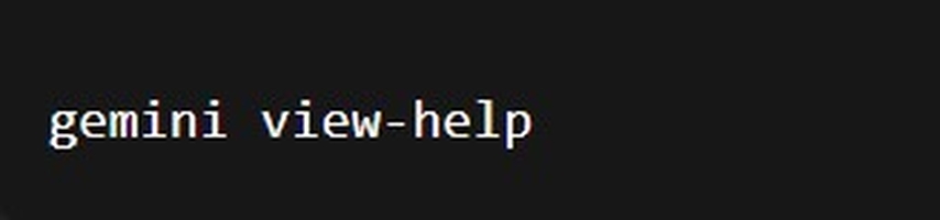 Gemini CLI 도움말 프롬프트 보기