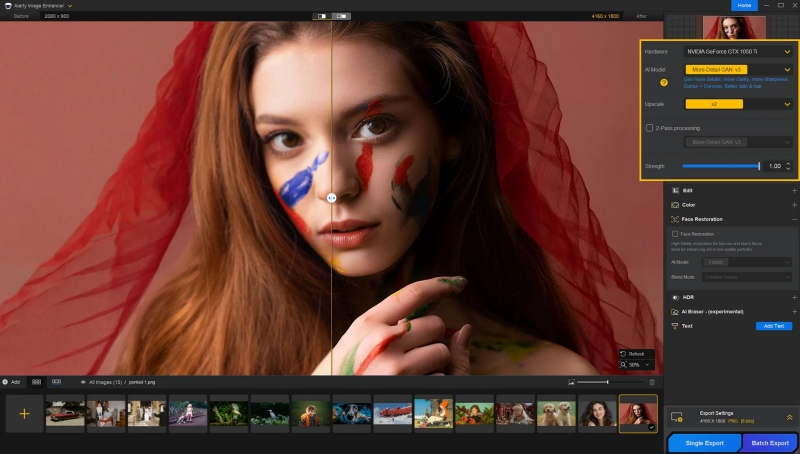 upscale face image