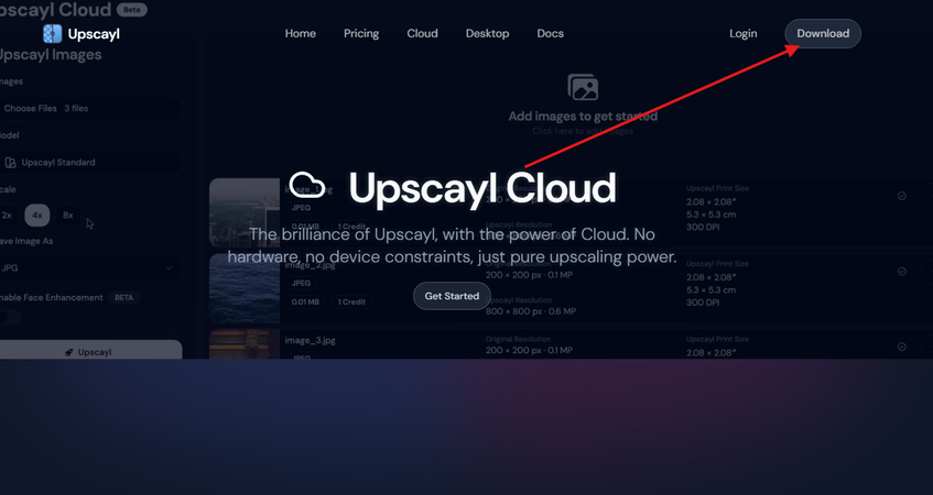 Upscayl website