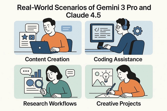 제미니와 클로드가 주로 사용되는 분야