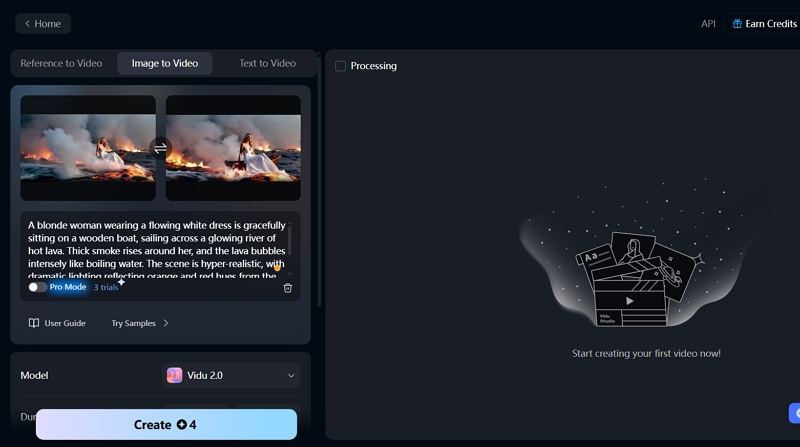 إنشاء فيديو باستخدام Vidu AI