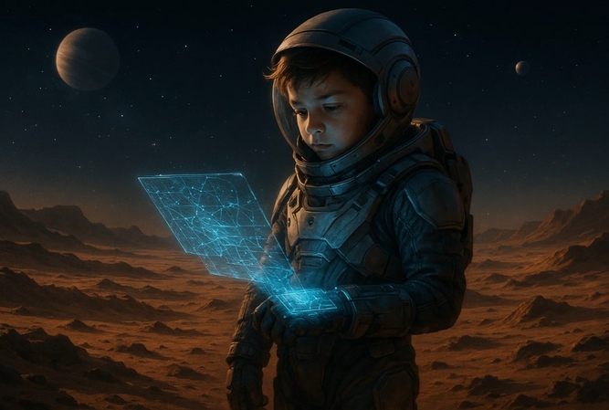 prompt for space explorer character