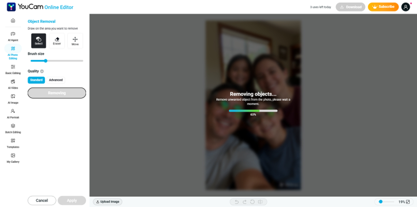 AI removes reflections and glare from an iPhone 18 photo