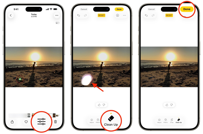 cleaning up photos in apple photos