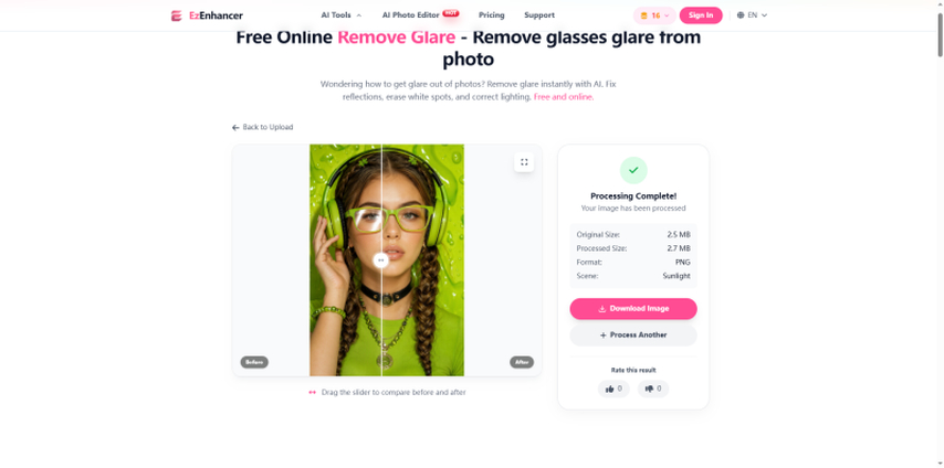 download photos with ezenhancer ai