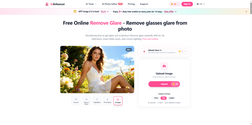 remove glare from images