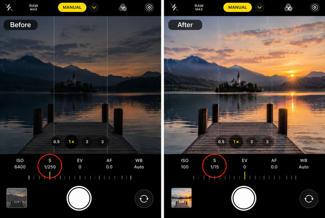iphone camera settings composition