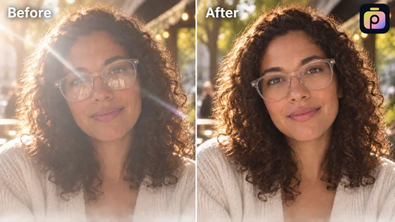 photogpt before and after online glare removal