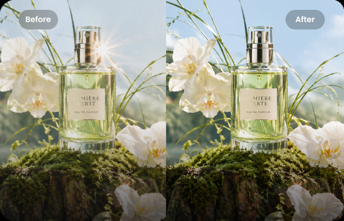 Remove reflections from a product photo taken with iPhone 18