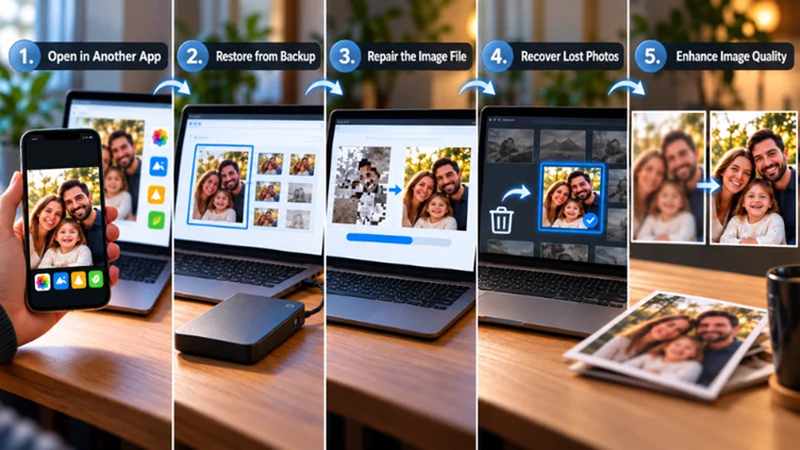 five ways to repair corrupted photos or recover missing images