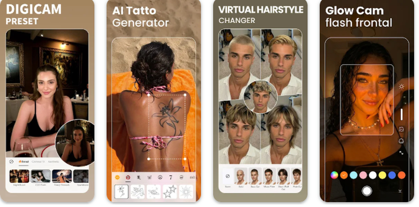 شاشة فلاتر الجمال بالذكاء الاصطناعي ومحرر الصور في BeautyPlus