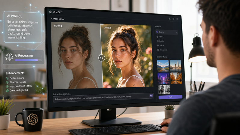 AI photo editing with ChatGPT prompts