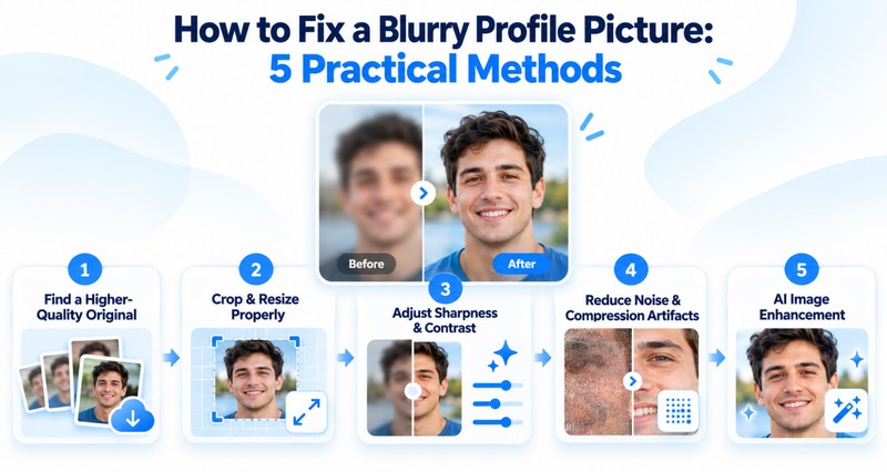 Five methods to fix a blurry profile picture