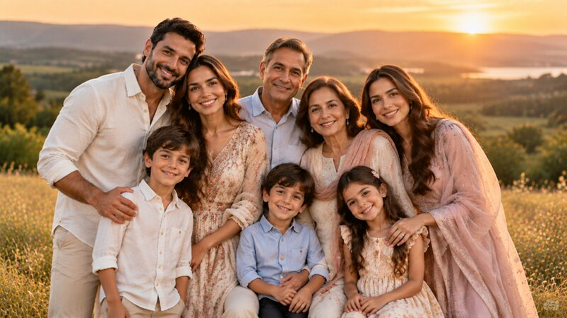 Golden Hour Family Photo