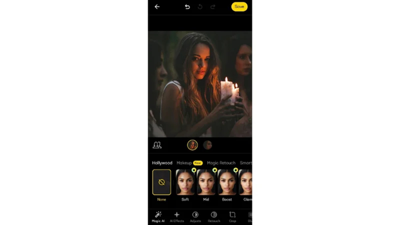 using lensa magic ai to improve a dark portrait