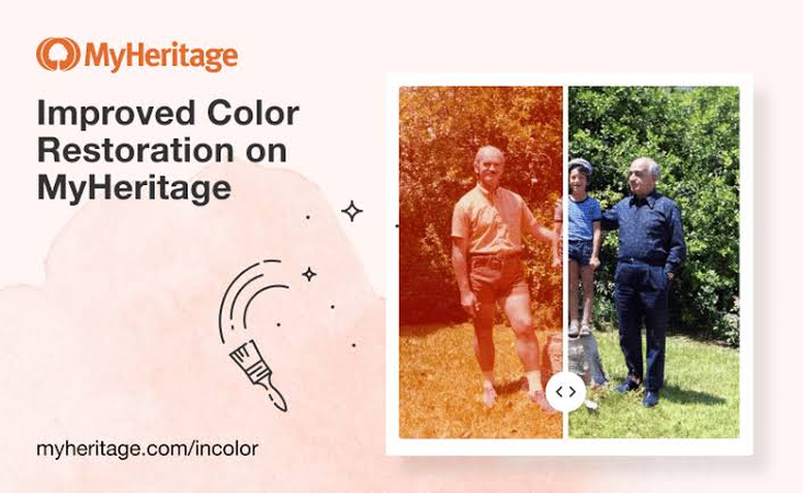 MyHeritage old photo restoration and colorization tool