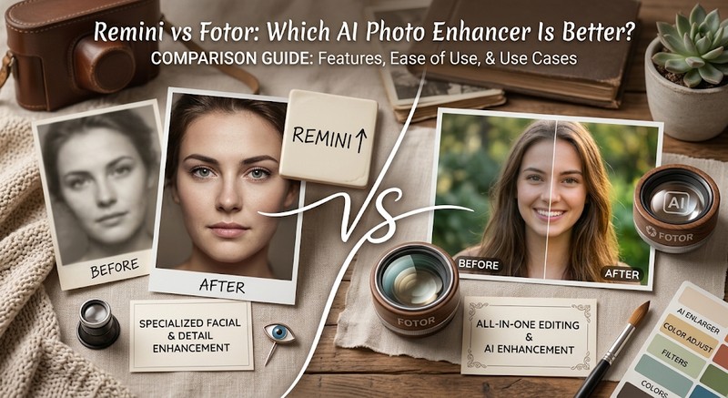 remini vs fotor ai enhancer comparison