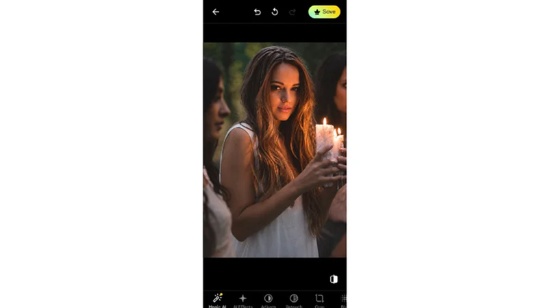 saving a brighter and clearer portrait from lensa