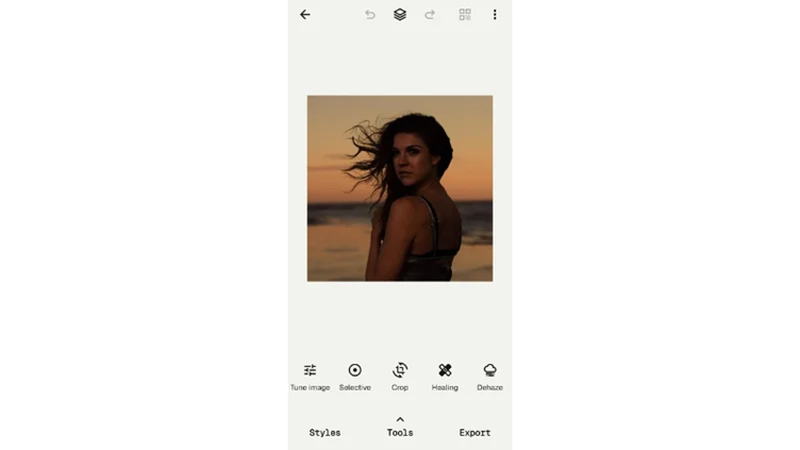 snapseed tools for improving sharpness, color, and exposure