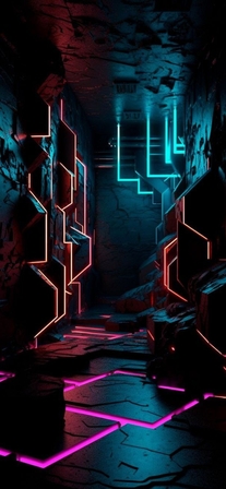 3d digital art neon light wallpapers