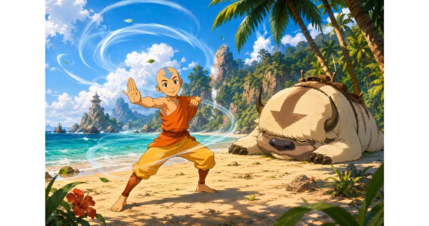 Aang Tropical Island Wallpaper