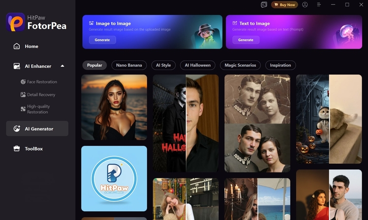 clique na ferramenta ai generator