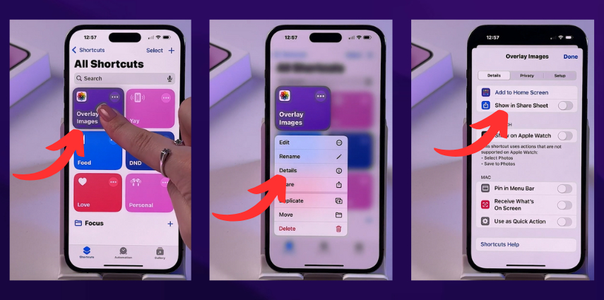 add a photo to a photo on iphone with overlay