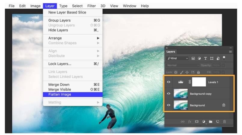 how to add border in photoshop