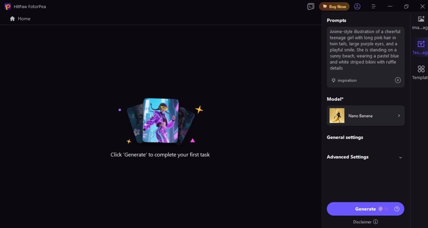 click the generate button