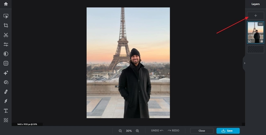 import image and create new layer