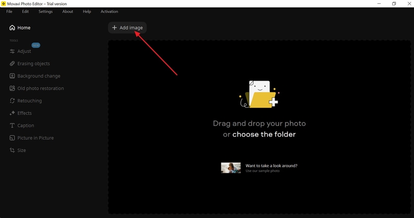 add your image to movavi