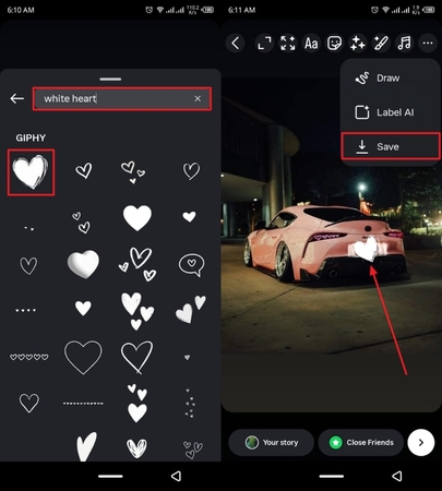 選擇貼紙添加到照片