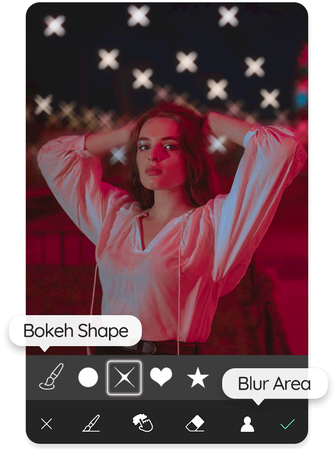 customize bokeh size shape and strength