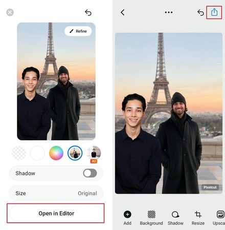 save final output image pixelcut