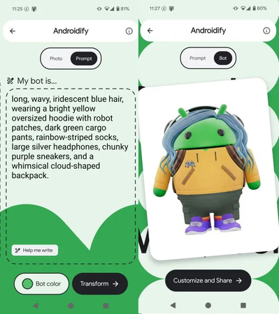 adjust settings and share