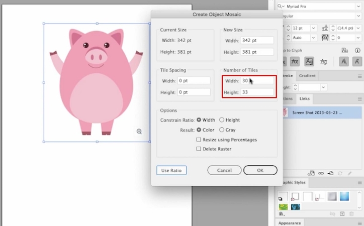 choose the width and height of the canvas