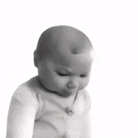 gif of a baby holding laugh