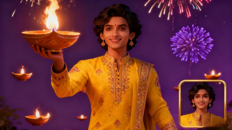 gemini diwali ai photo