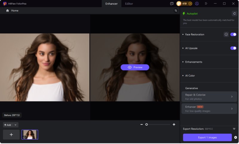 ai enhancer hitpaw fotorpea
