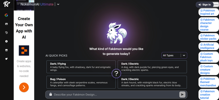 ai fakemon generator