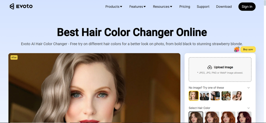ai hair color changer free