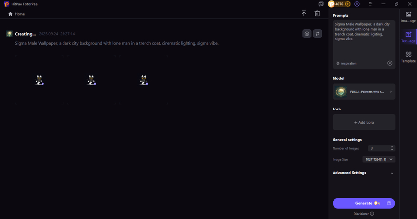 ai generating your wallpaper