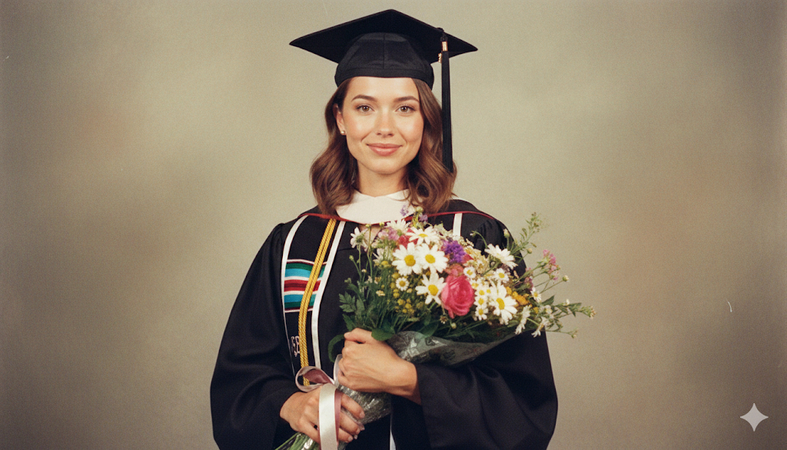 ai retro photo prompts graduation