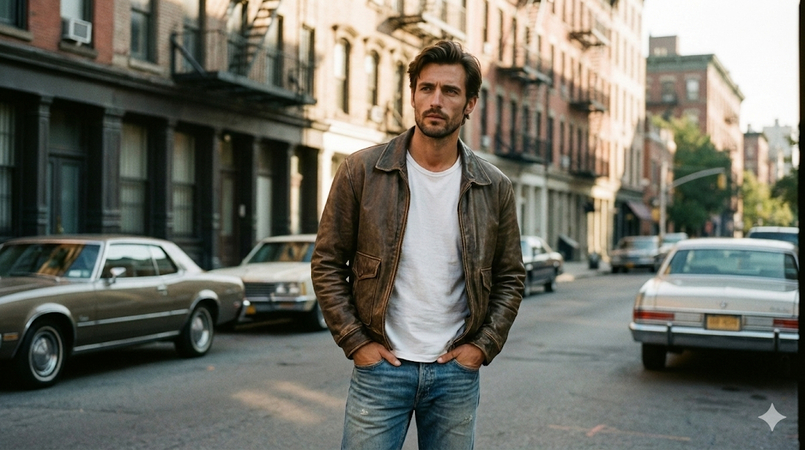 ai retro photo prompts street photo