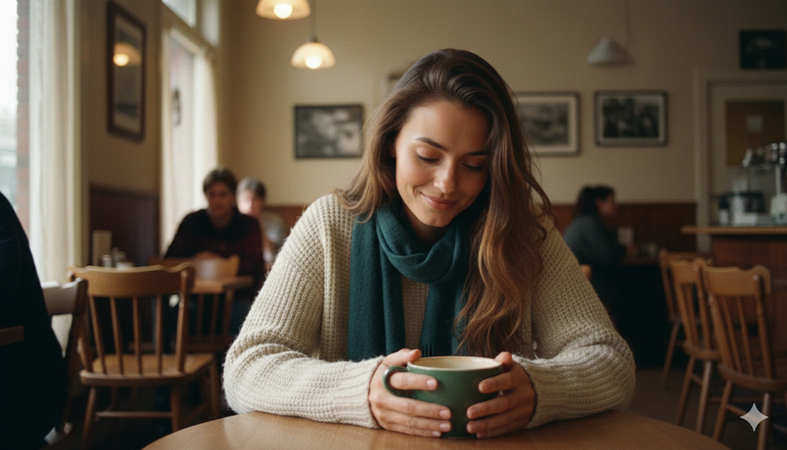 ai retro photo prompts vintage cafe