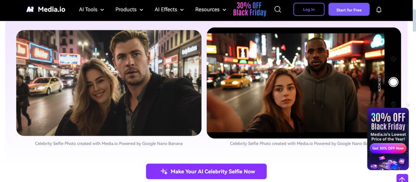 AI 셀카 생성기 Media.io