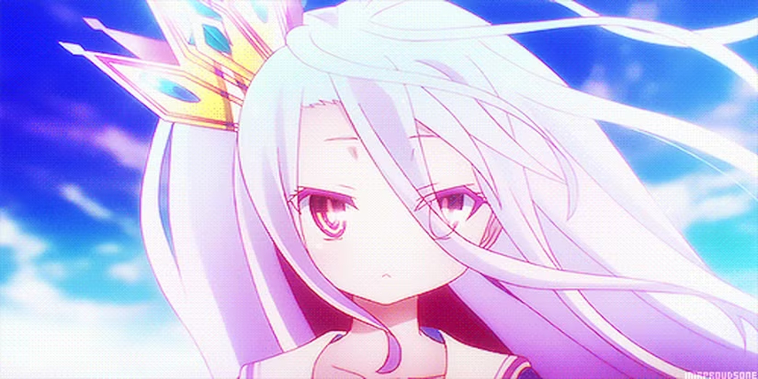 anime girl white hair